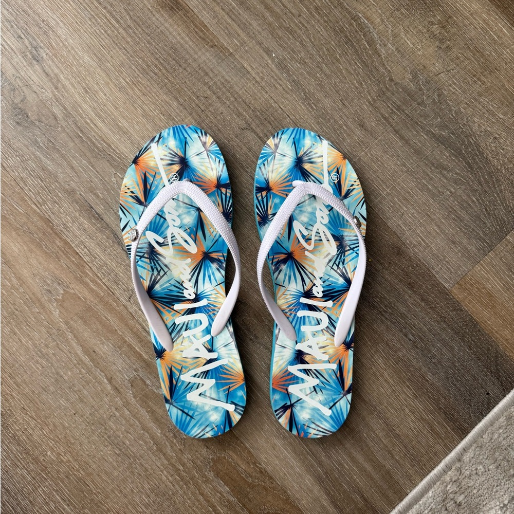 Maui and Sons Blue and Orange Sandals